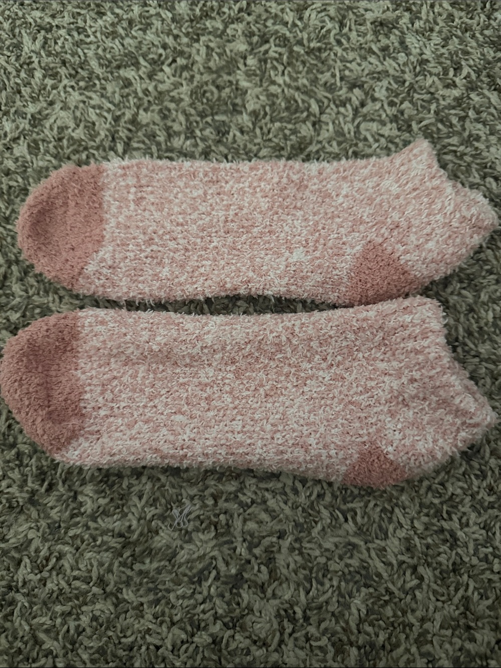 Cozy Pink Fuzzy No-Show Socks